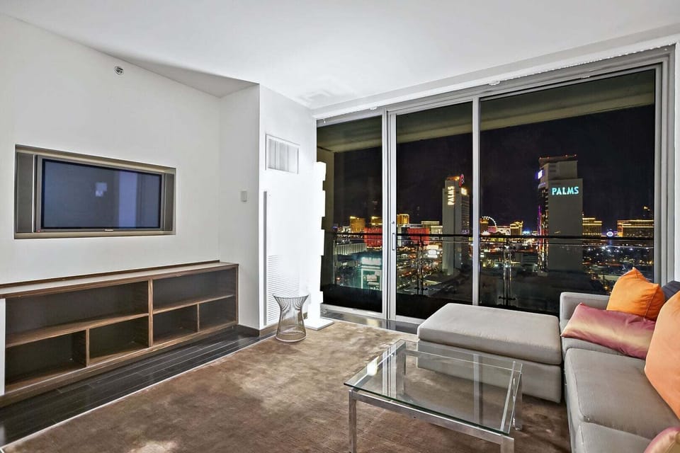 Lounge Area with a Beautiful Strip View