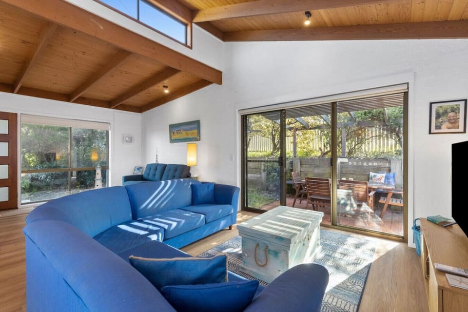 Light-filled living room with a lovely garden outlook