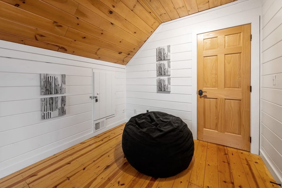 A quiet corner adds extra comfort upstairs