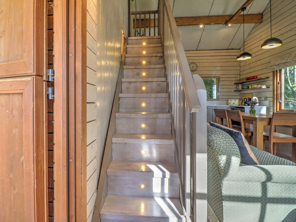 Stairs | Cedar Cabin - Midgham Farm, Ringwood