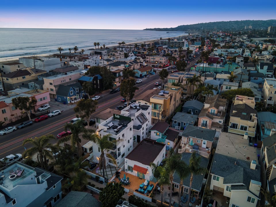 Sunset views over the coast, just a short walk from your front door.
