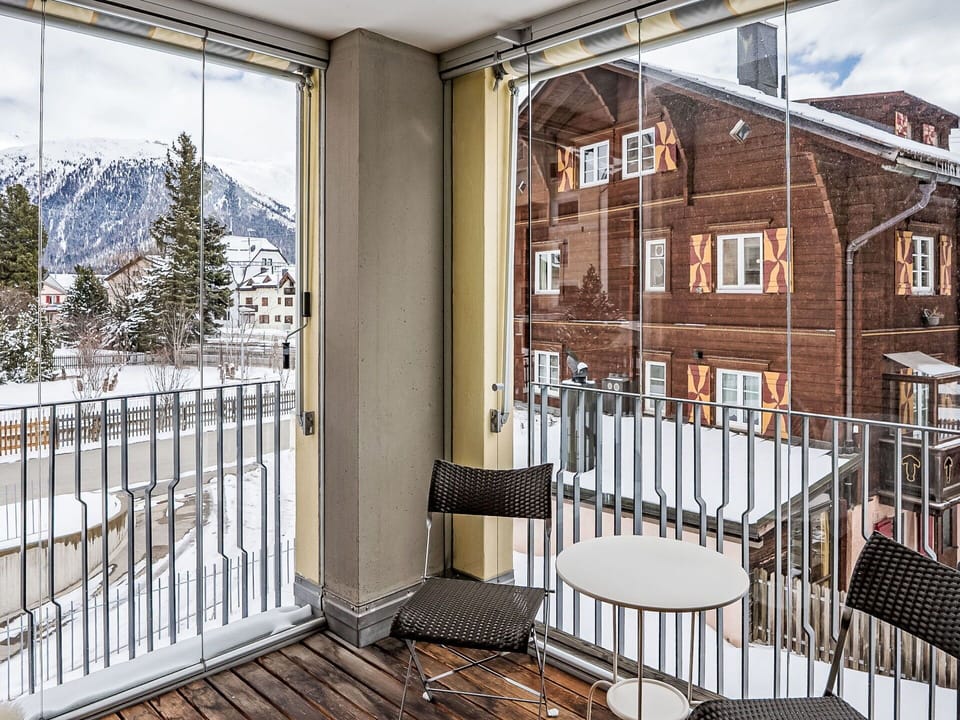 Apartment, Balcony, Chair, Winter, Snow, Freezing, Deck, Porch, Daylighting, Fence