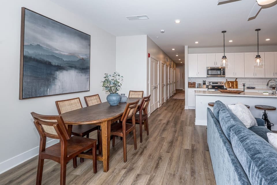 Dining Area: Gather around a stylish table, perfectly set for memorable meals and laughter!