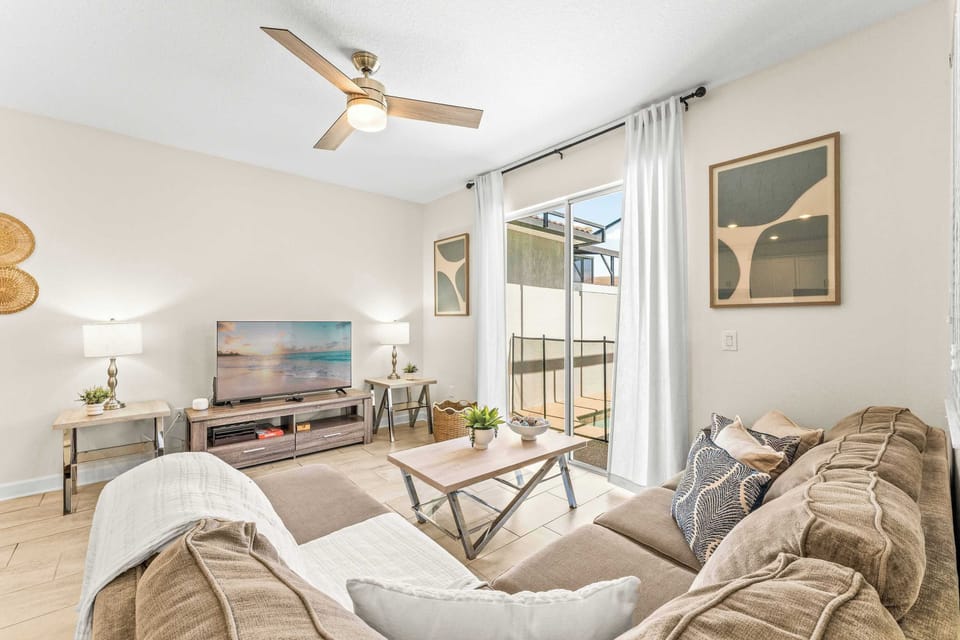 Townhome, Multiple Beds, Pool Access, Pool View (Bright Luxe At Championsgate) | Living area