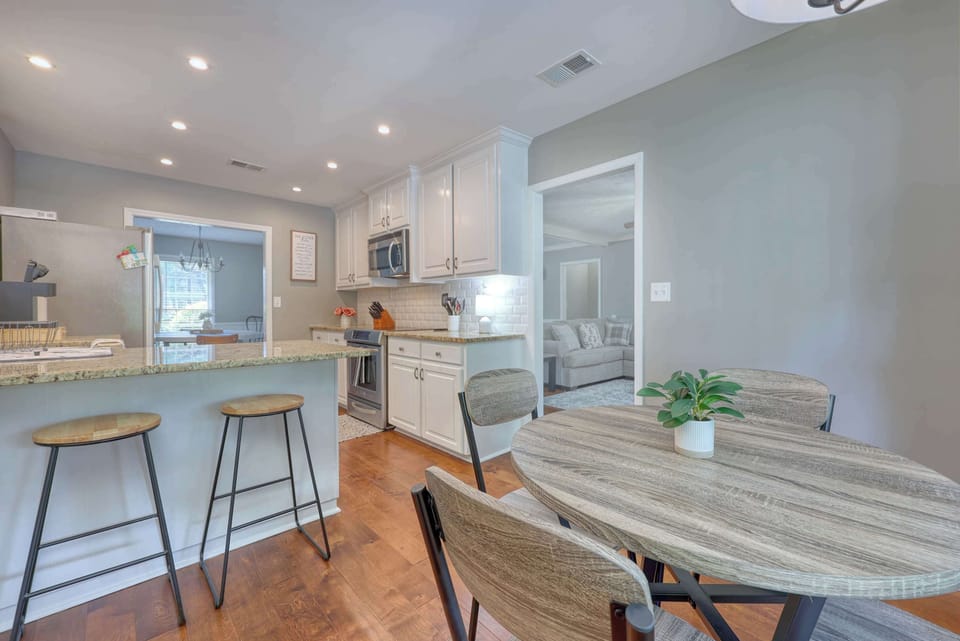 Dining table and countertop seating