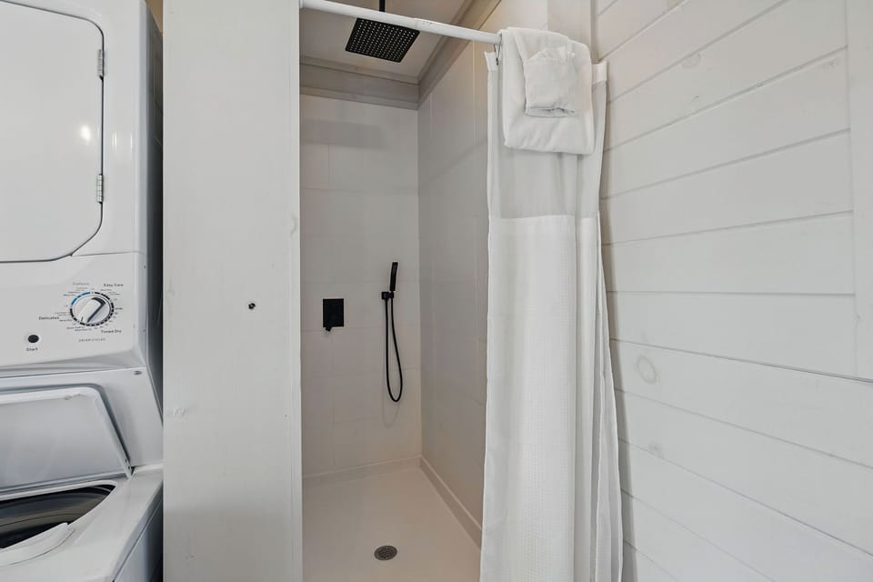 walk in rainfall shower