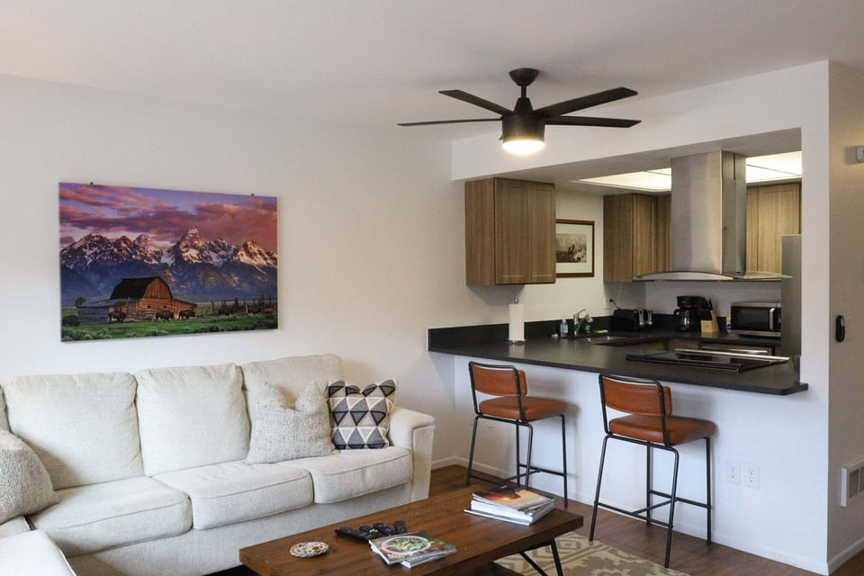 Indoors, Furniture, Table, Appliance, Ceiling Fan