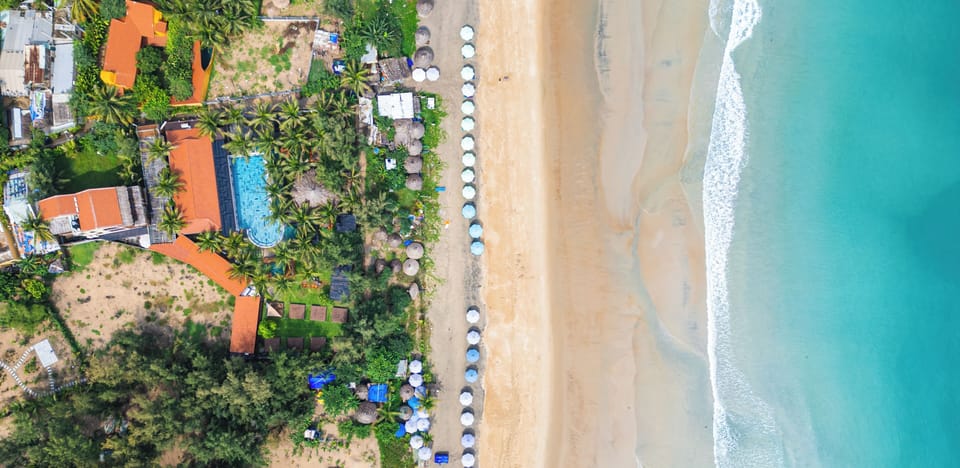Private beach, white sand
