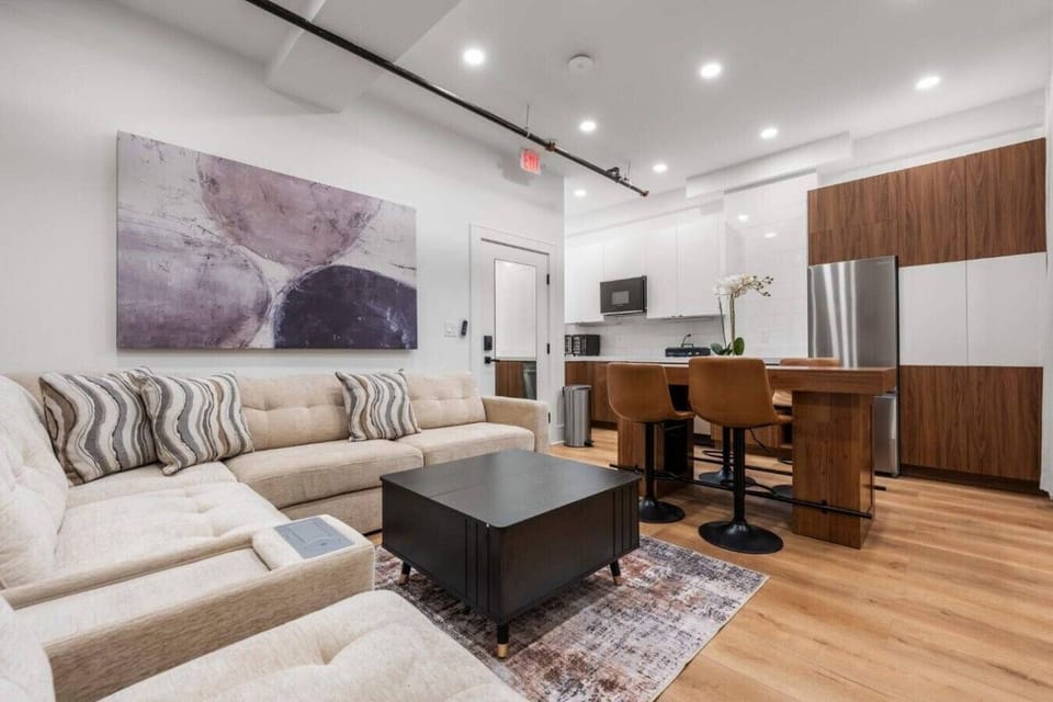 Open space layout keeps everyone together weather in the kitchen or livingroom