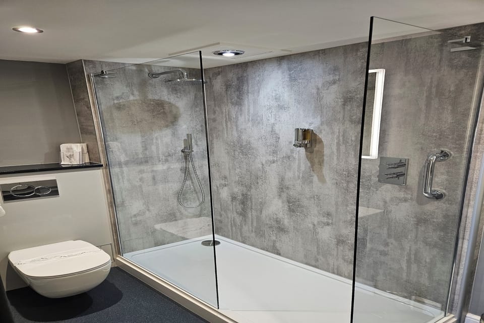 Free toiletries, hair dryer, towels, soap