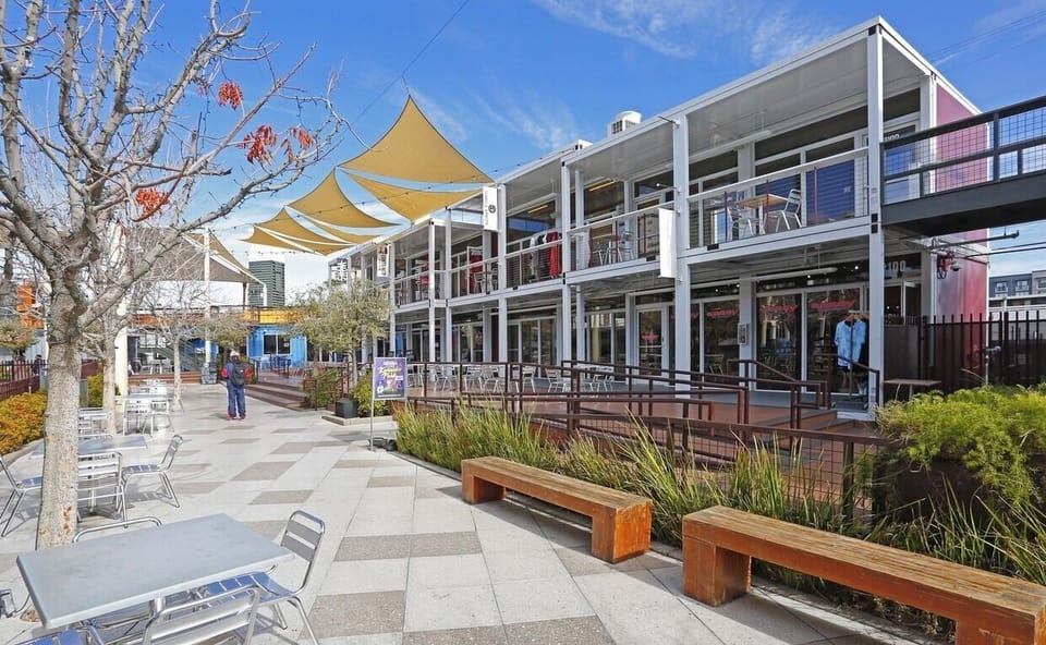 Unwind outdoors with open-air seating and breezy walkways.