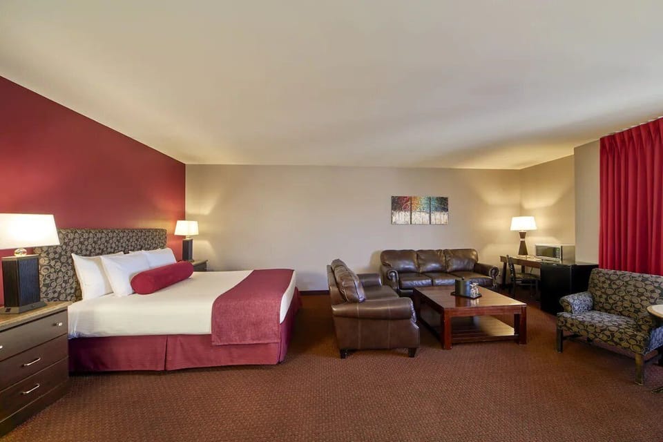Stretch out in this spacious suite with relaxing seating.