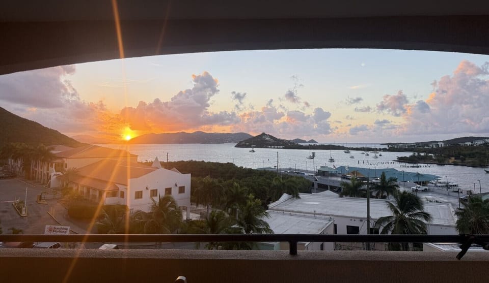 113-15 Balcony Sunrise over Cruz Bay