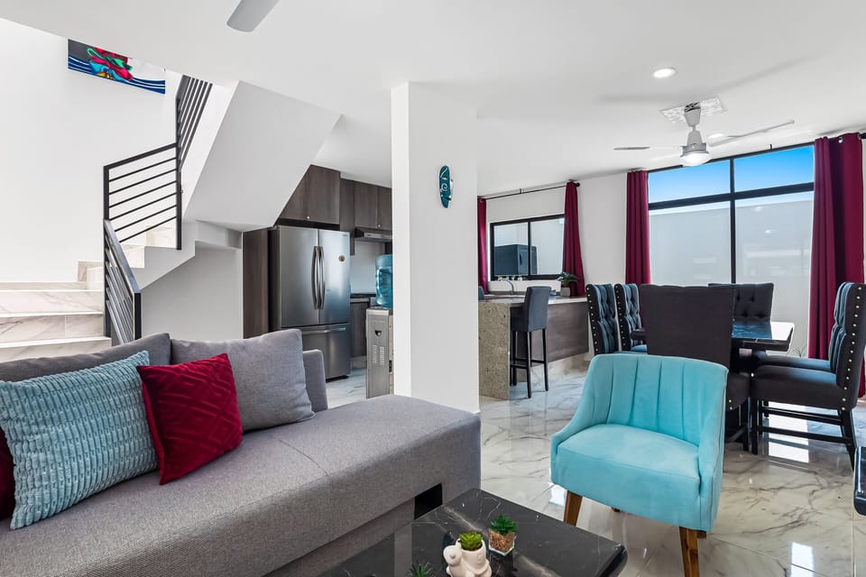 Enjoy a spacious layout that seamlessly connects the living room, dining area, and kitchen for easy entertaining.