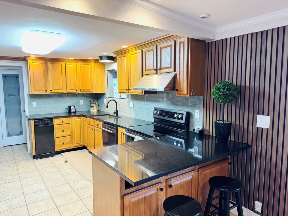 Fully stocked kitchen for preparing meals and sharing laughter