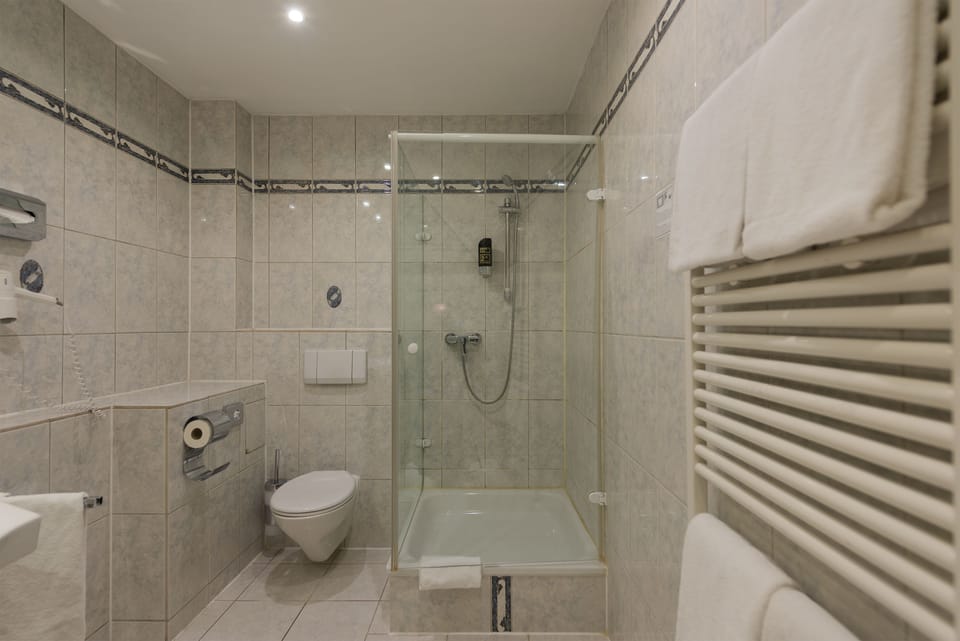 Standard Single Room, 1 Twin Bed | Bathroom | Hair dryer, towels