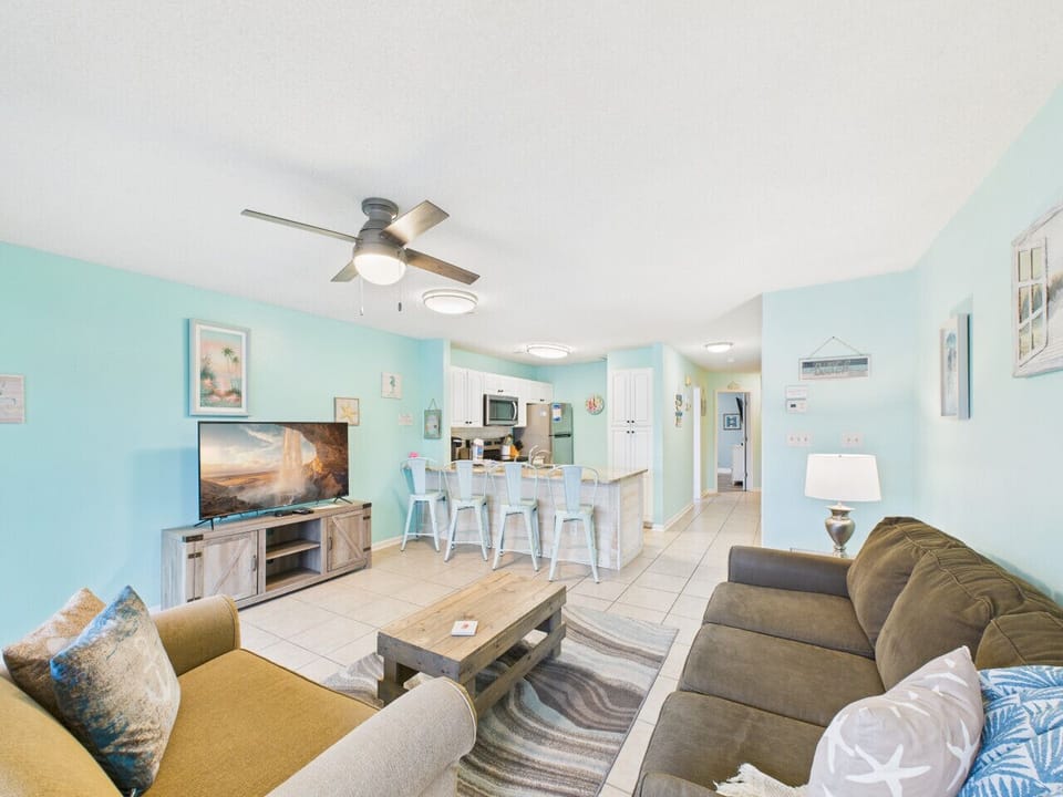 Living area and Kitchen