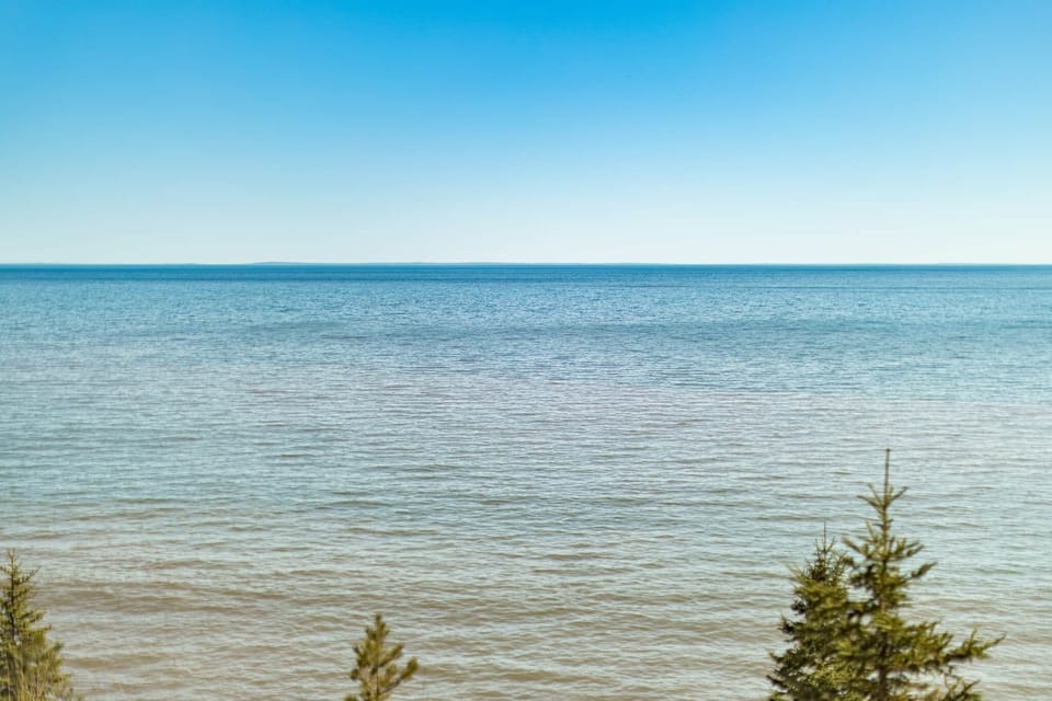 View of the lake from the patio.
