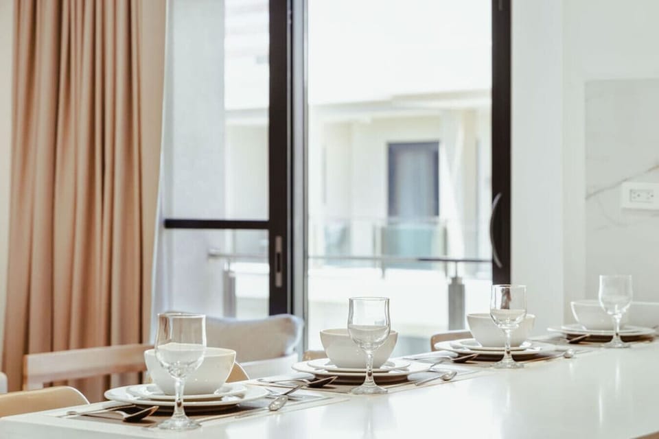Gather around the table and enjoy meals with natural light and a fresh, open feel.
