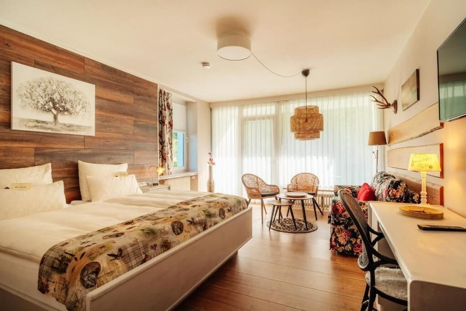 Superior Double Room, Balcony, Garden View | In-room safe, laptop workspace, blackout drapes, soundproofing