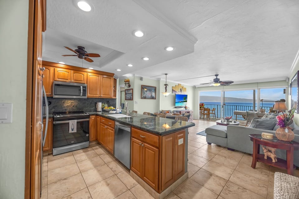 Ocean views throughout the main living space