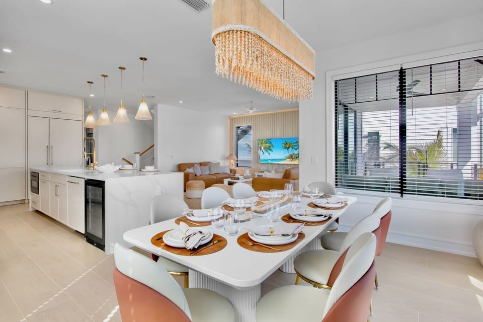 Elegant dining table for eight