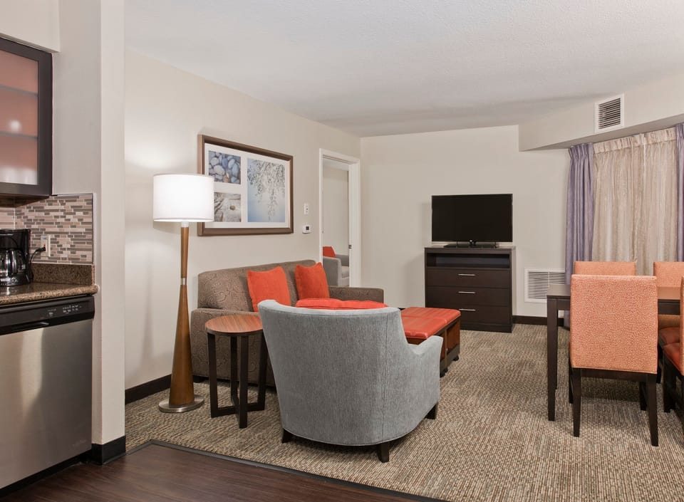 Relax in the spacious living area.
