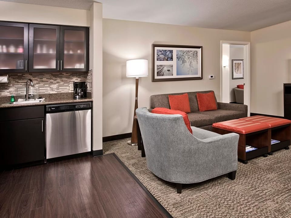 This suite features an open concept layout.