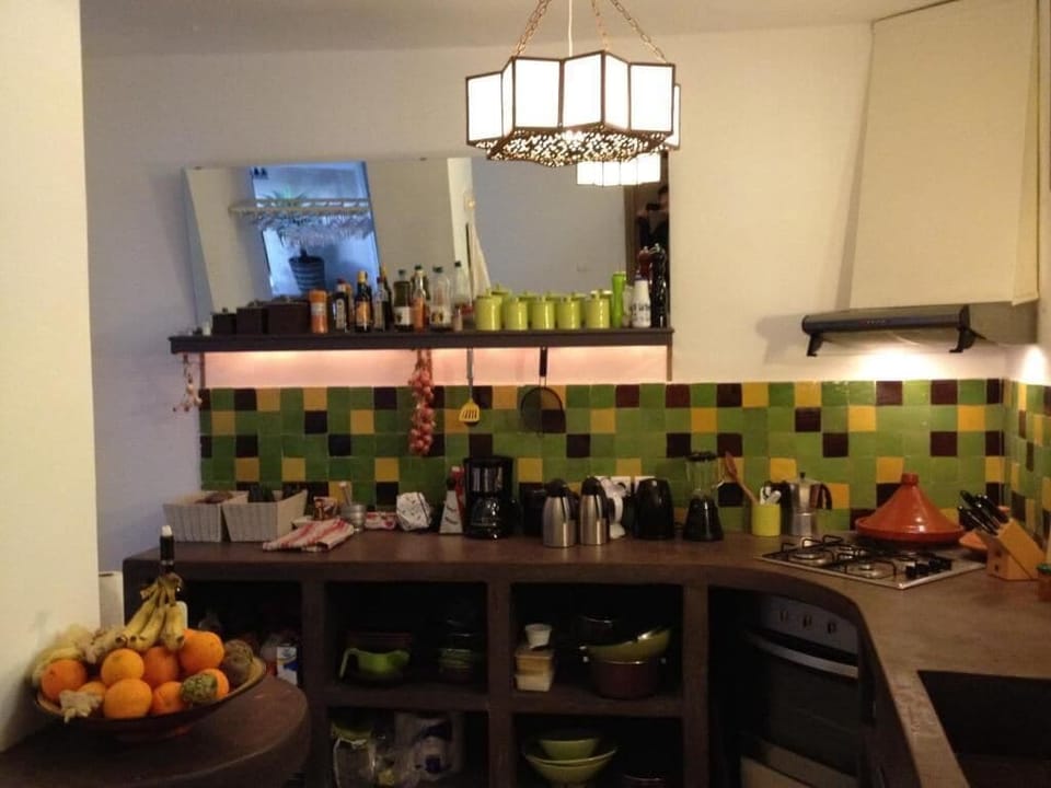 Shared fridge, microwave, highchair