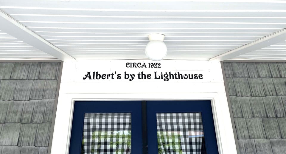 Front Sign above Front Doors