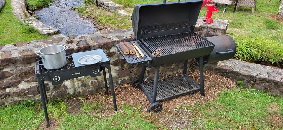 Our Wood or Charcoal Smoker with amazing riverview