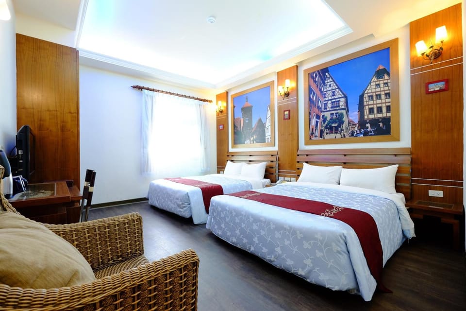 Desk, free WiFi, bed sheets
