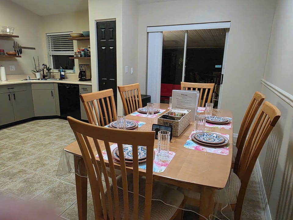 Dining area located next to kitchen. Everything needed is right within reach! 