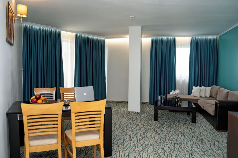 Presidential Apartment | Desk, laptop workspace, soundproofing, free cribs/infant beds