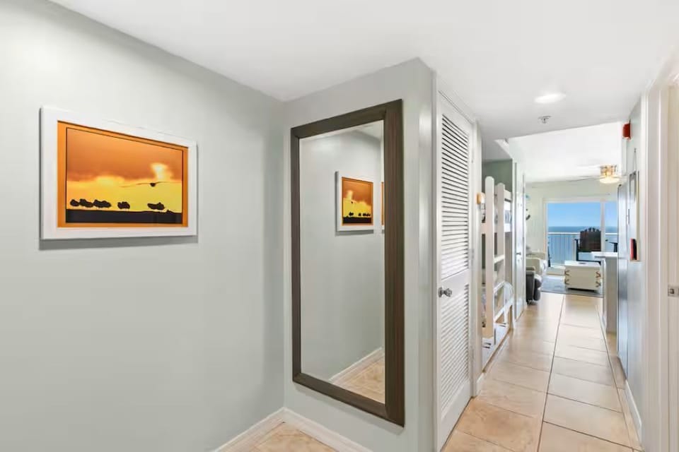 Hallway to beach views