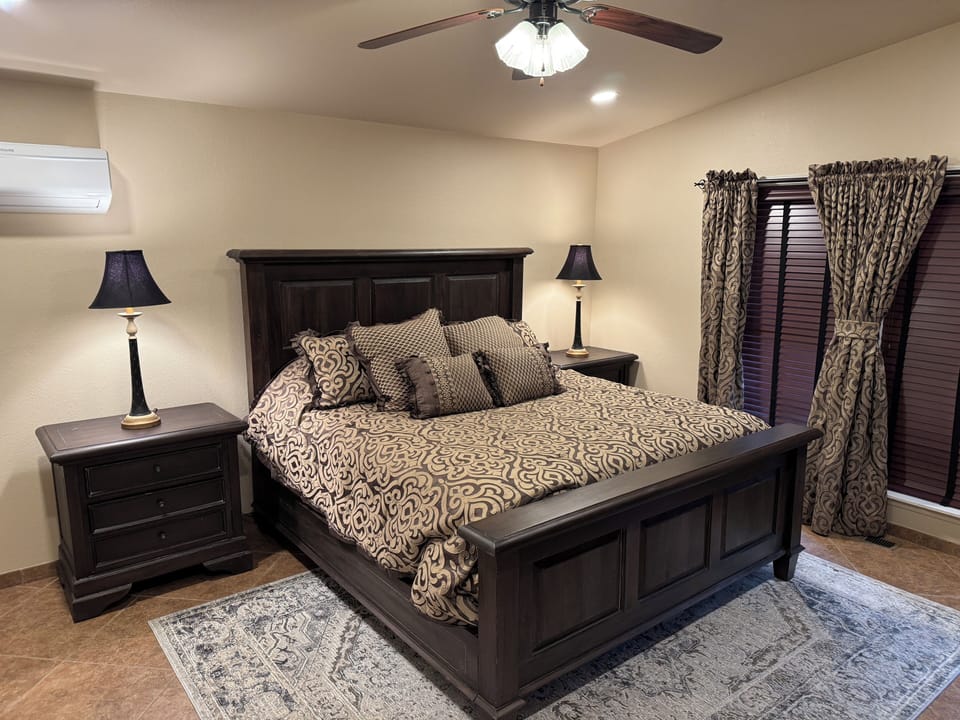 The house has central heat and air, split unit is to make the bedroom extra cold