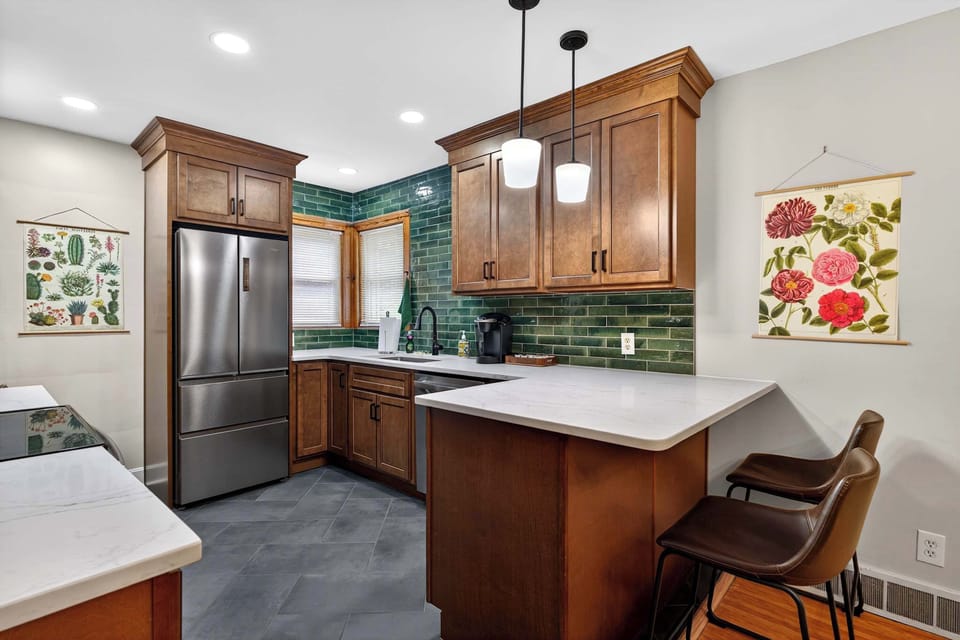 Kitchen: A homey kitchen designed for comfort and ease.