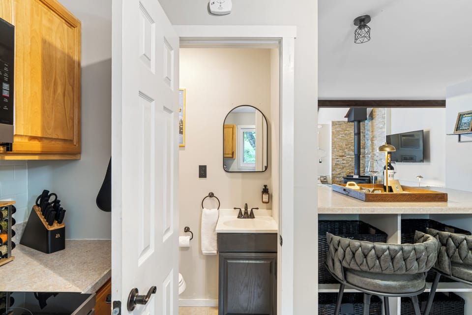 Thoughtfully designed for convenience, this half bath adds extra comfort to your stay.