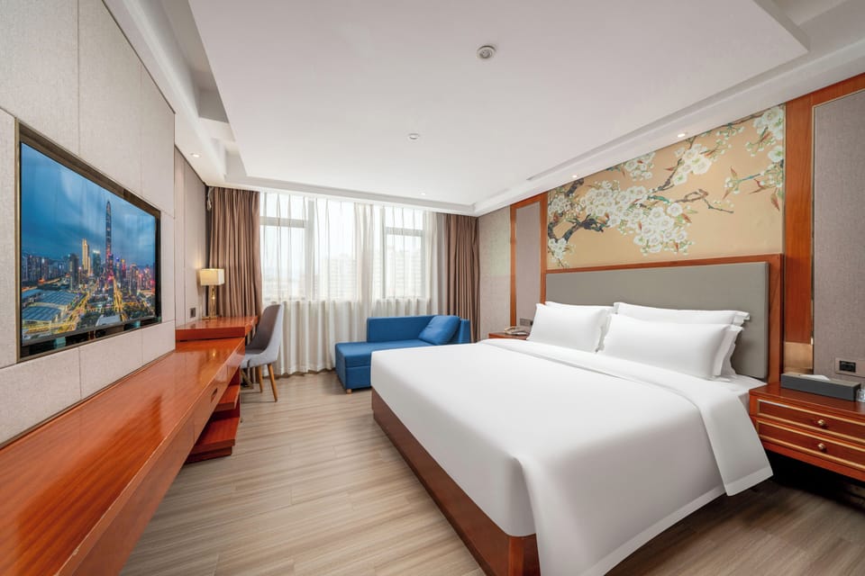 Comfort Double Room, City View | Desk, laptop workspace, blackout drapes, iron/ironing board