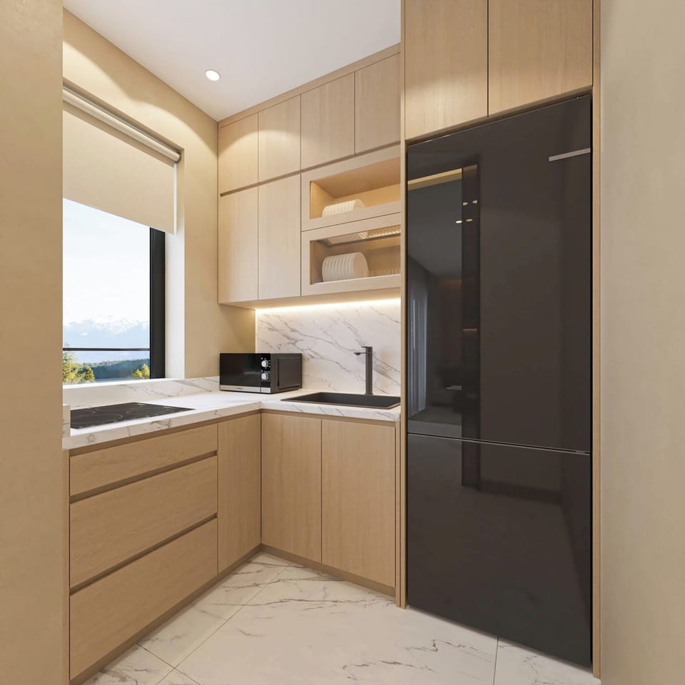 Deluxe Suite, Balcony, Garden View | Private kitchen