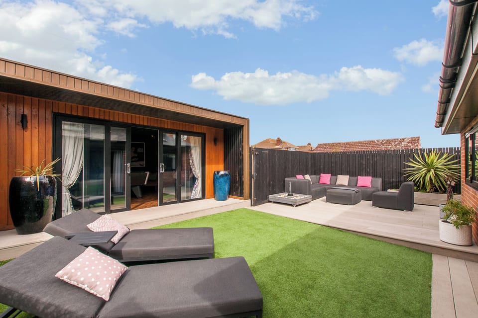 Garden - Sun Loungers and Outdoor Seating on the Deck
