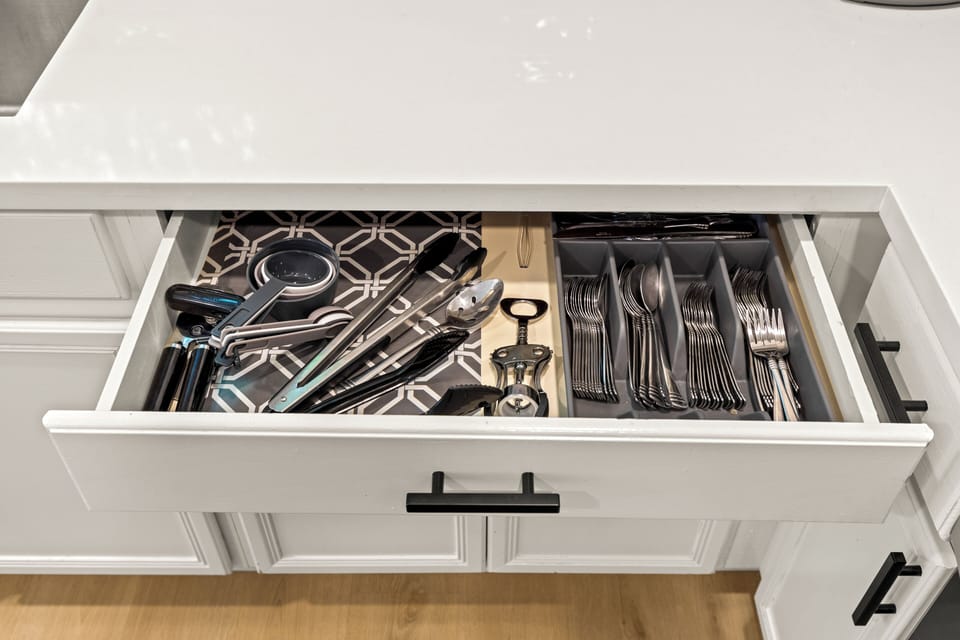 Neatly organized utensil drawer
