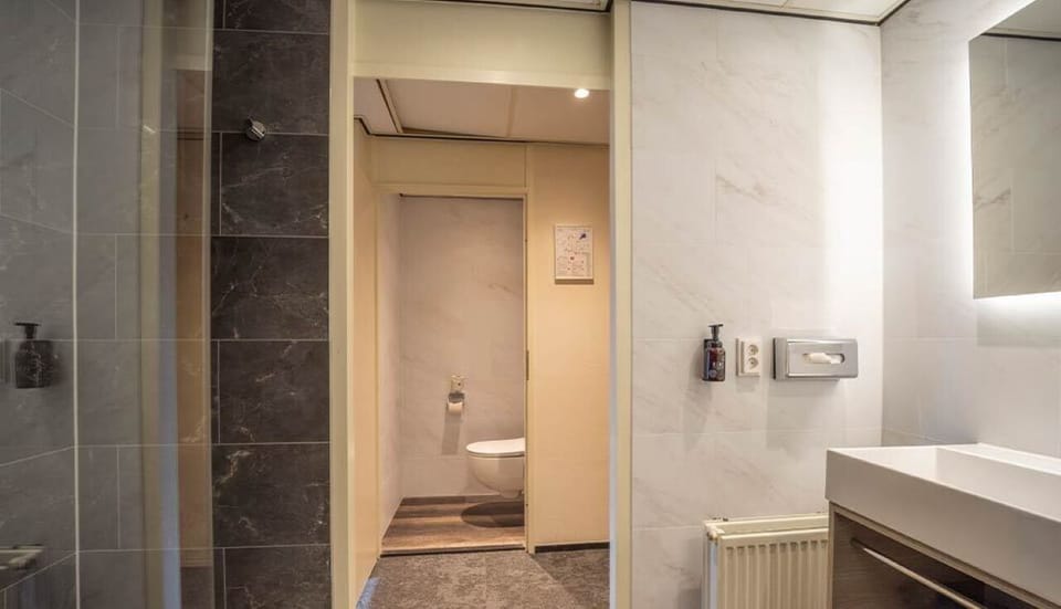 Refresh easily with a clean, modern bathroom layout.