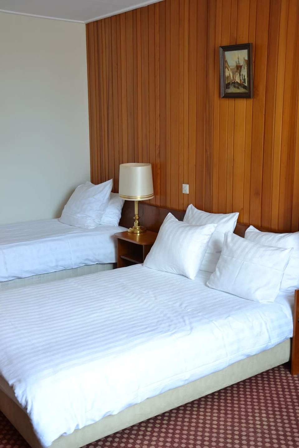 Settle in for a restful night with crisp, hotel-style linens.