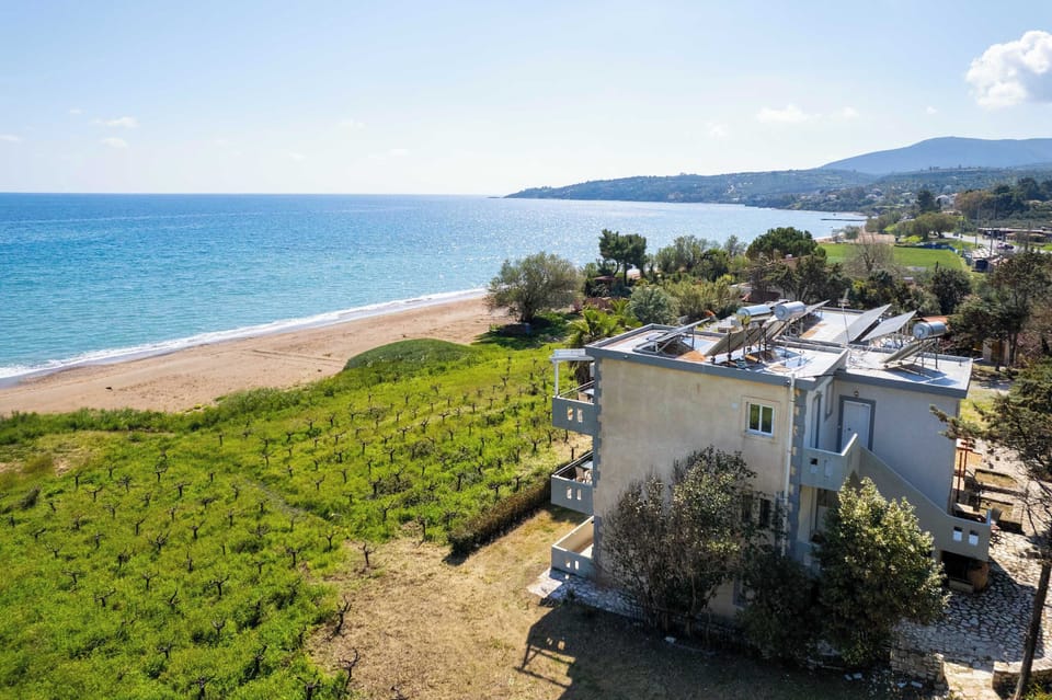 View from the property - Sandy beach of Memi right in front of the property