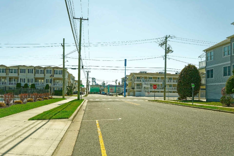 Beach and Boardwalk about one block away