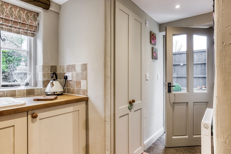 The kitchen leads you out into the garden