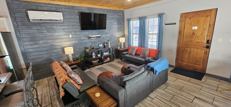 Living room with two Futon couches