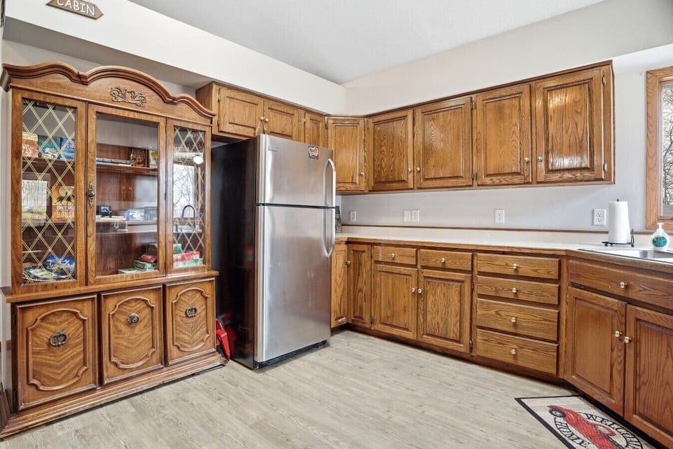 Kitchen | Spacious Countertops & Full-Size Refrigerator | Fully Equipped Cooking Space