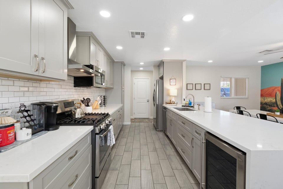 Fully equipped kitchen perfect for preparing meals